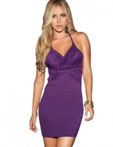 Espiral Halter Ruched Wrap Dress